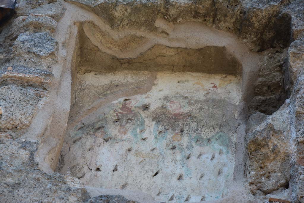 IX.5.2 Pompeii. May 2017. Room ‘q’, detail of rectangular niche from upper floor.
Foto Christian Beck, ERC Grant 681269 DÉCOR.
