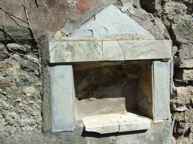 I.2.17 Pompeii.  March 2009.  Room 3. Corridor to cupboard (on left) & Kitchen, with stairs to upper floor. North wall.
