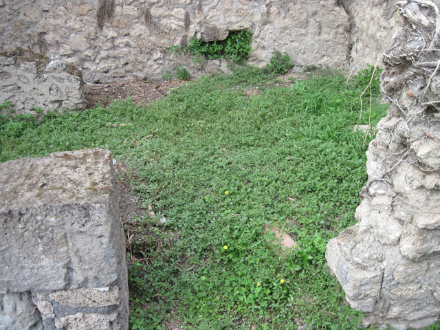 I.3.29 Pompeii.  March 2009. Looking south into Room 1, Atrium, from the end of small room leading from Stairs to upper floor. Room 3 entrance on the left hand side.