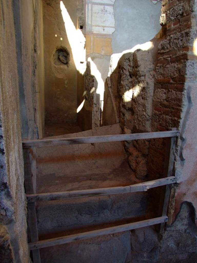 I.6.4 Pompeii.  March 2009.  Doorway to Room 3, Staircase to upper floor.
