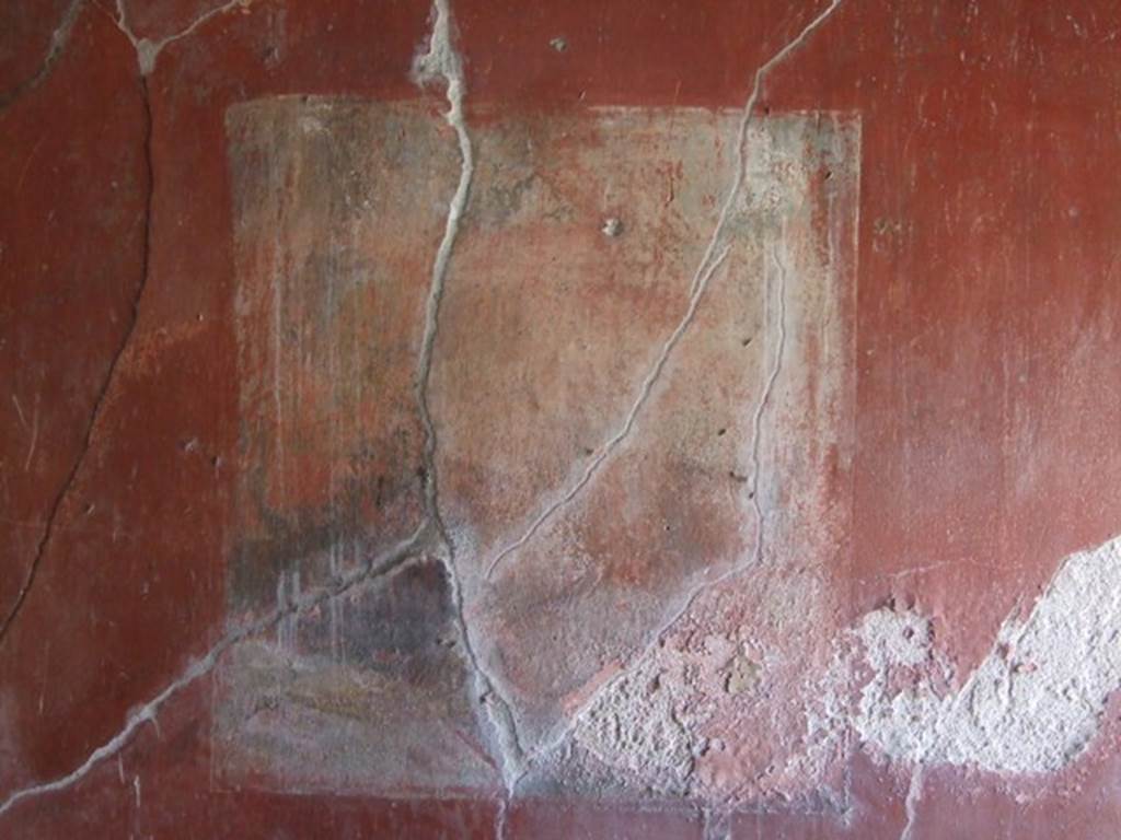 I.8.9 Pompeii.  March 2009. Room 3.  Rear room of caupona.  Remains of wall painting on South wall.