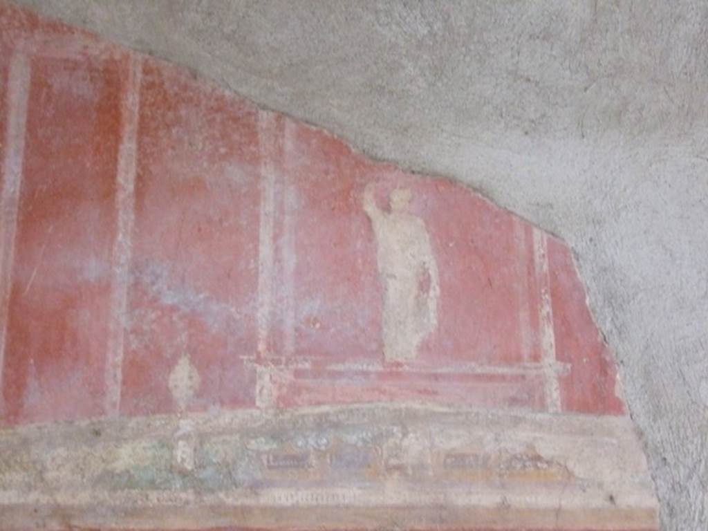 I.9.1 Pompeii. March 2009. Room 11, painted figure on south wall above central painting.  