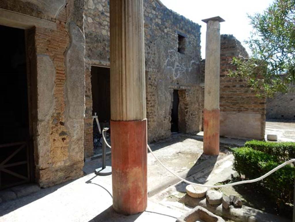 I.9.5 Pompeii. May 2016. Room 12, looking south-east across peristyle garden from north portico. Photo courtesy of Buzz Ferebee.
