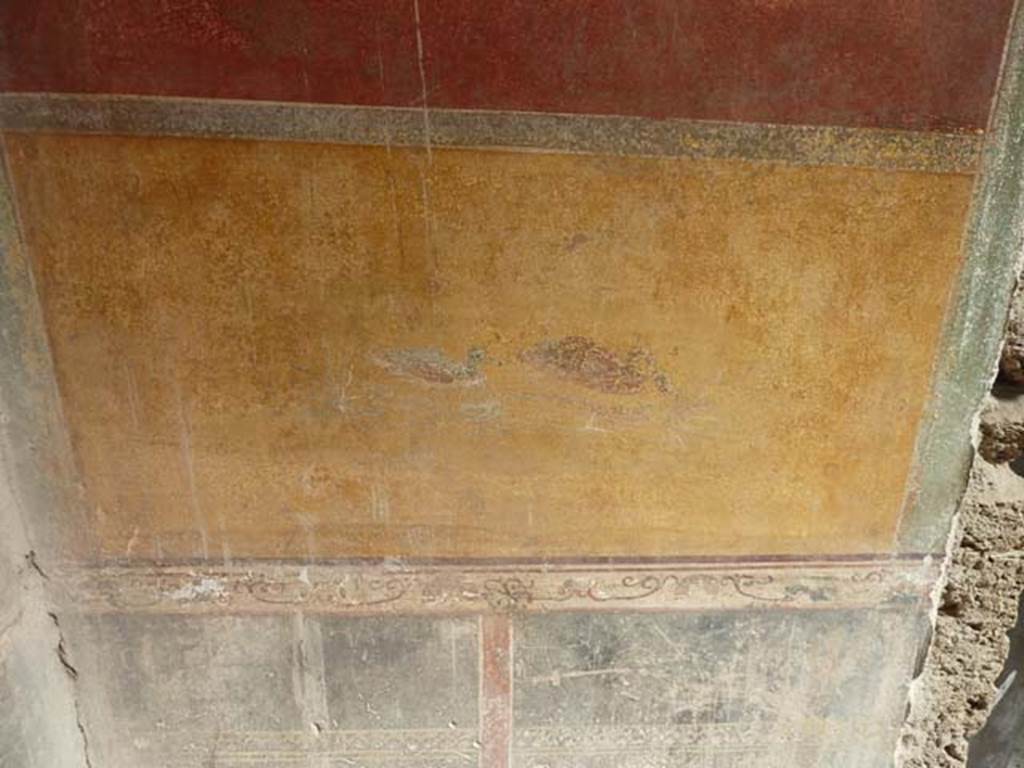 1.10.4 Pompeii. September 2015. North-east corner of atrium. Painting of ducks on east wall.