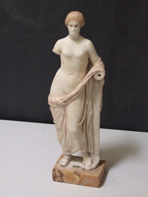 I.11.12 Pompeii. March 2009.  White marble Female Herm.  Found in a cavity in the South wall near the Aedicula Niche in 1958.  SAP inventory number: 12166.
