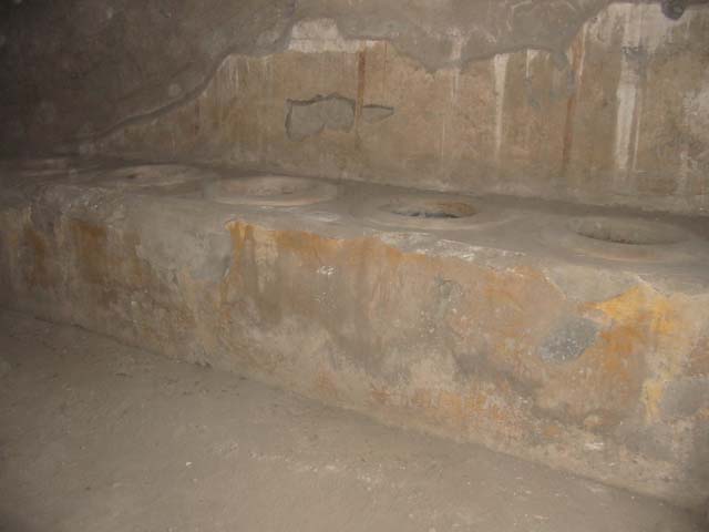I.12.3 Pompeii.  March 2009.  Room 4.  Lararium.  Detail of other serpent.