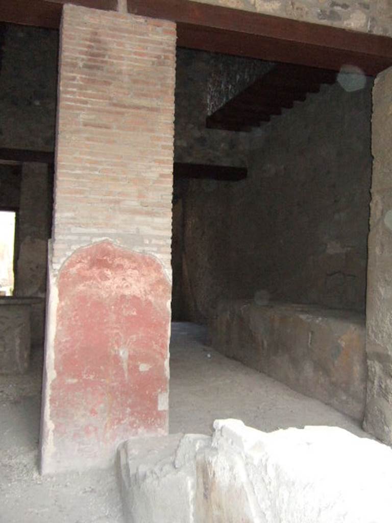 I.12.3 Pompeii.  May 2006.  Room 1.  Caupona.  Looking south at west wall.