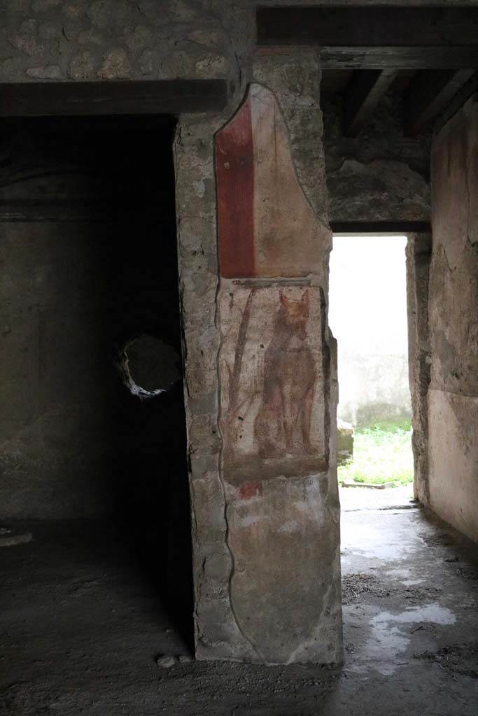 I.12.3 Pompeii. December 2018. 
Doorway to room 2, and corridor to rear, in south-east corner of courtyard.
Photo courtesy of Aude Durand.
