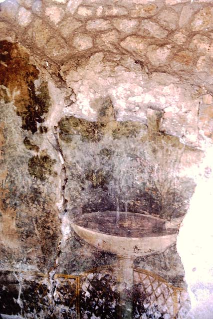 I.12.16 Pompeii.  March 2009. Room 4.  East wall. Garden painting.