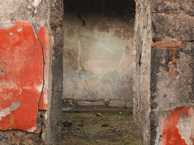 I.12.16 Pompeii.  March 2009.   Room 2.  South east corner underneath large recess.
