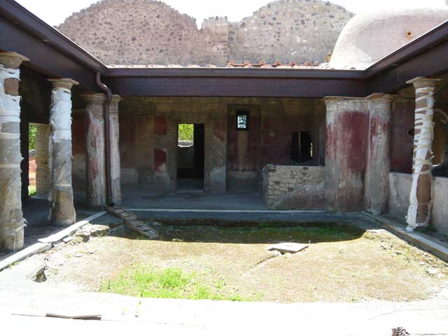 II.4.6 Pompeii. May 2017. Looking north towards entrance doorway across atrium flooring. Photo courtesy of Buzz Ferebee.

