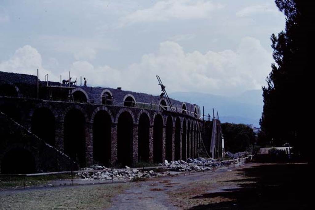 II.6 Pompeii. 1968. Looking south-east towards west side of ampitheatre. Photo by Stanley A. Jashemski.
Source: The Wilhelmina and Stanley A. Jashemski archive in the University of Maryland Library, Special Collections (See collection page) and made available under the Creative Commons Attribution-Non Commercial License v.4. See Licence and use details.
J68f2002

