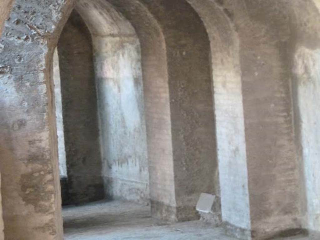 II.6. Pompeii. September 2015. Detail of west corridor, visible at far end from north entrance corridor. 