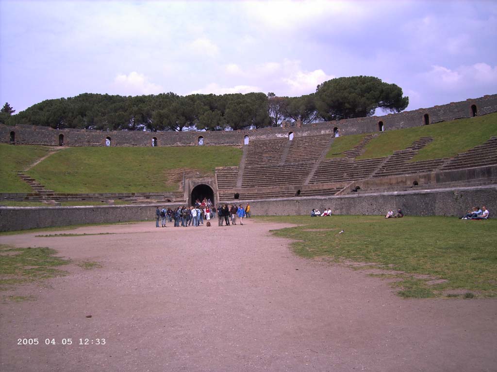 II.6 Pompeii. April 2005. Looking towards north end of arena of amphitheatre. Photo courtesy of Klaus Heese.