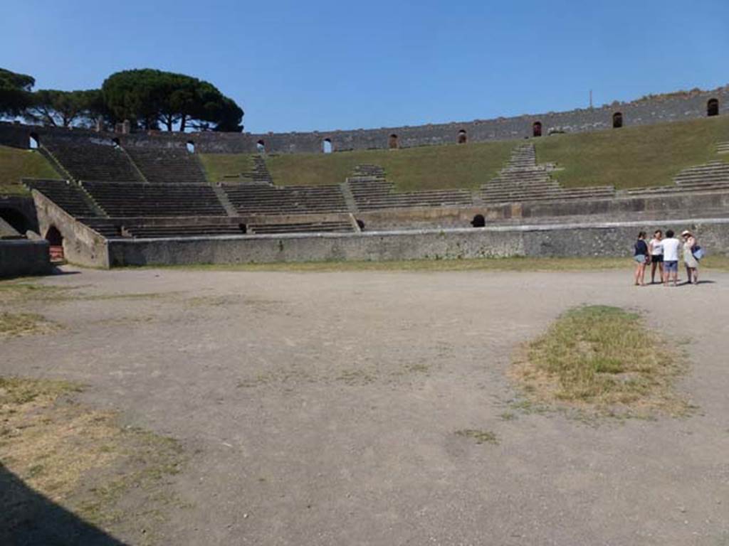 II.6 Pompeii. June 2012. Looking north-east across arena of Amphitheatre. Photo courtesy of Michael Binns.