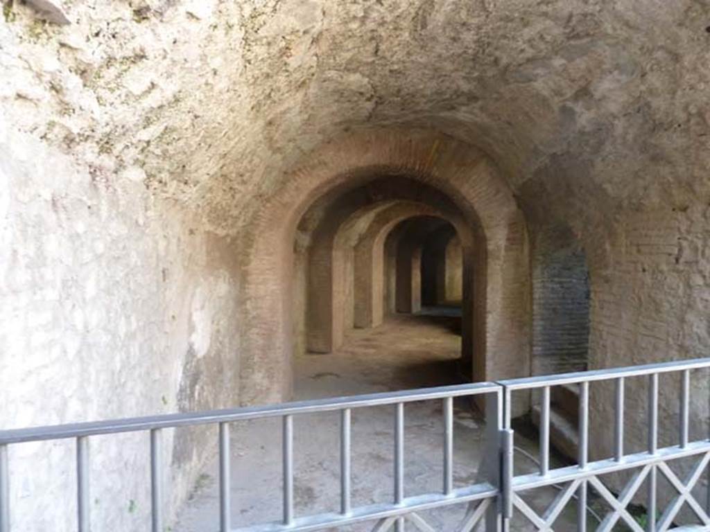 II.6 Pompeii. September 2015. Corridor under Amphitheatre, south-west side, leading north-west.