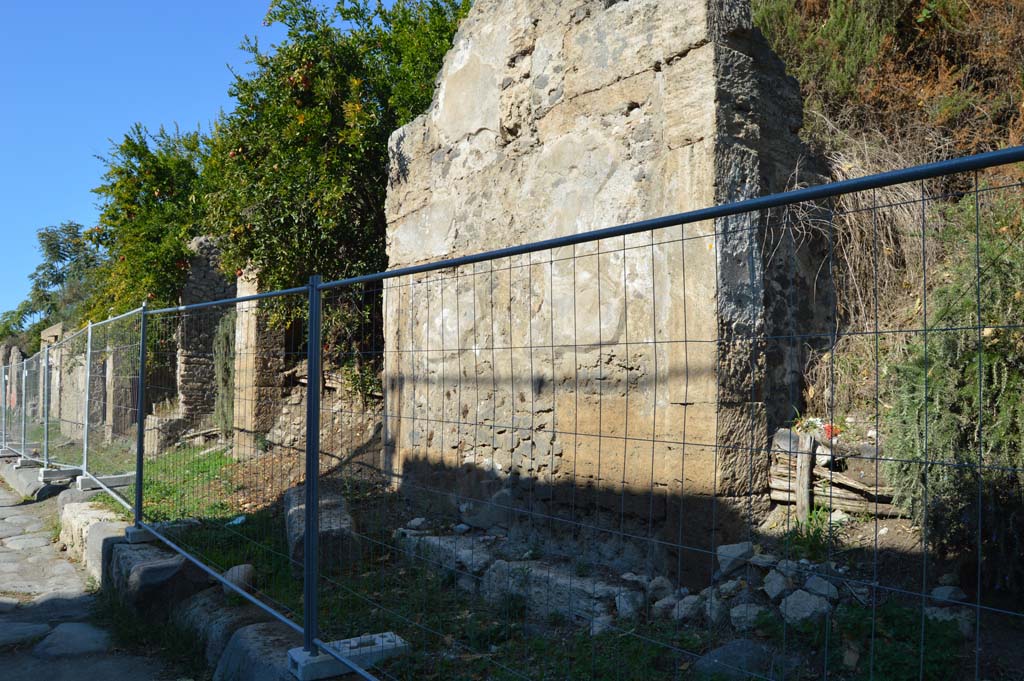 III.7.1 Pompeii. October 2017. Looking towards wall on west side of entrance doorway, on right.
Foto Taylor Lauritsen, ERC Grant 681269 DÉCOR.

