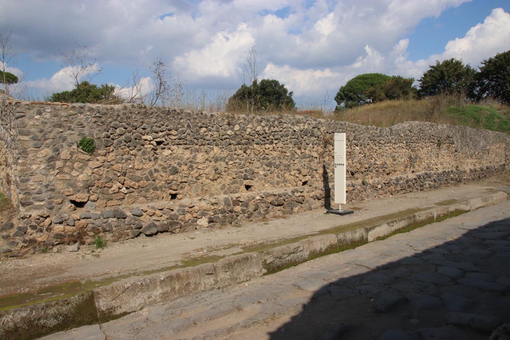 III.7.6 Pompeii. October 2022. 
Looking east along wall on east side of doorway, on left. Photo courtesy of Klaus Heese
