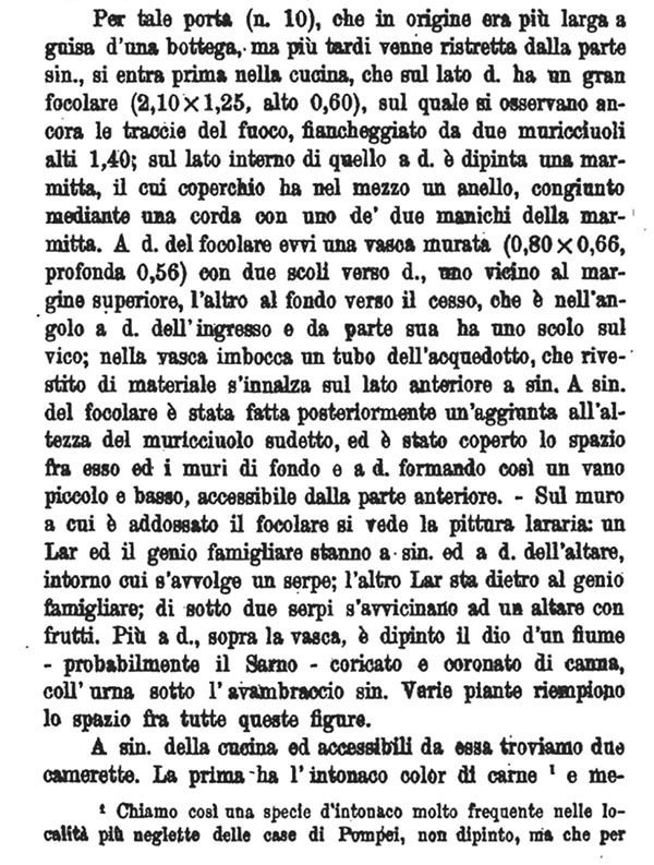 V.1.10 Pompeii. 1876 description of house.
Bullettino dell’Instituto di Corrispondenza Archeologica (DAIR), 1876, p.246.
