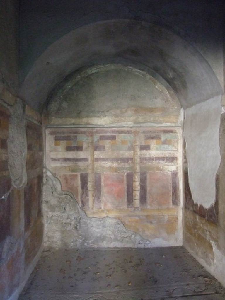 V.2.i Pompeii. December 2007. Room 20, south wall of bedroom or small dining room?
