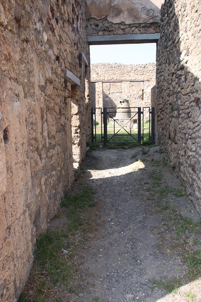 V.3.8 Pompeii. October 2023. Looking north along entrance corridor. Photo courtesy of Klaus Heese.


