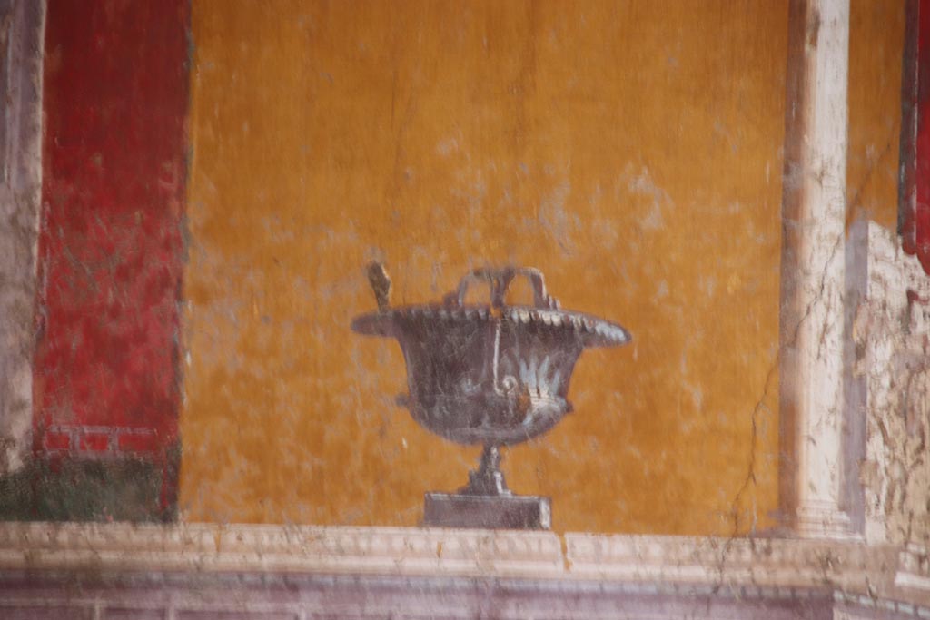 V.4.a Pompeii. October 2023. Room ‘h’, detail from upper south wall at east end. Photo courtesy of Klaus Heese. 