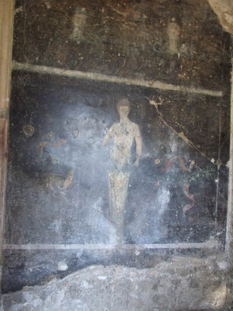 V.5.3 Pompeii. March 2009. Room 6, wall painting on south end of east wall of triclinium.