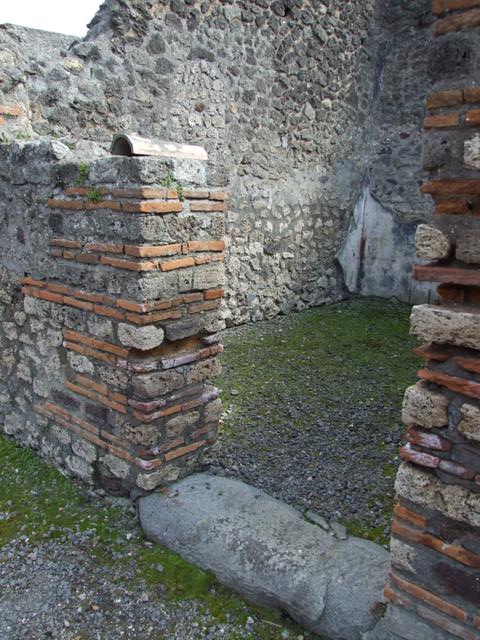 VI.3.3 Pompeii.  March 2009.  Room 5, Storeroom.  Small doorway in east wall, leading to  Room 7.