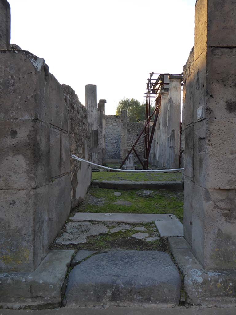 VI.8.21 Pompeii. January 2017. Looking west through entrance doorway.
Foto Annette Haug, ERC Grant 681269 DÉCOR.

