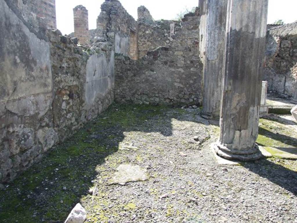 VI.8.21 Pompeii. March 2009. South side of atrium, looking west.