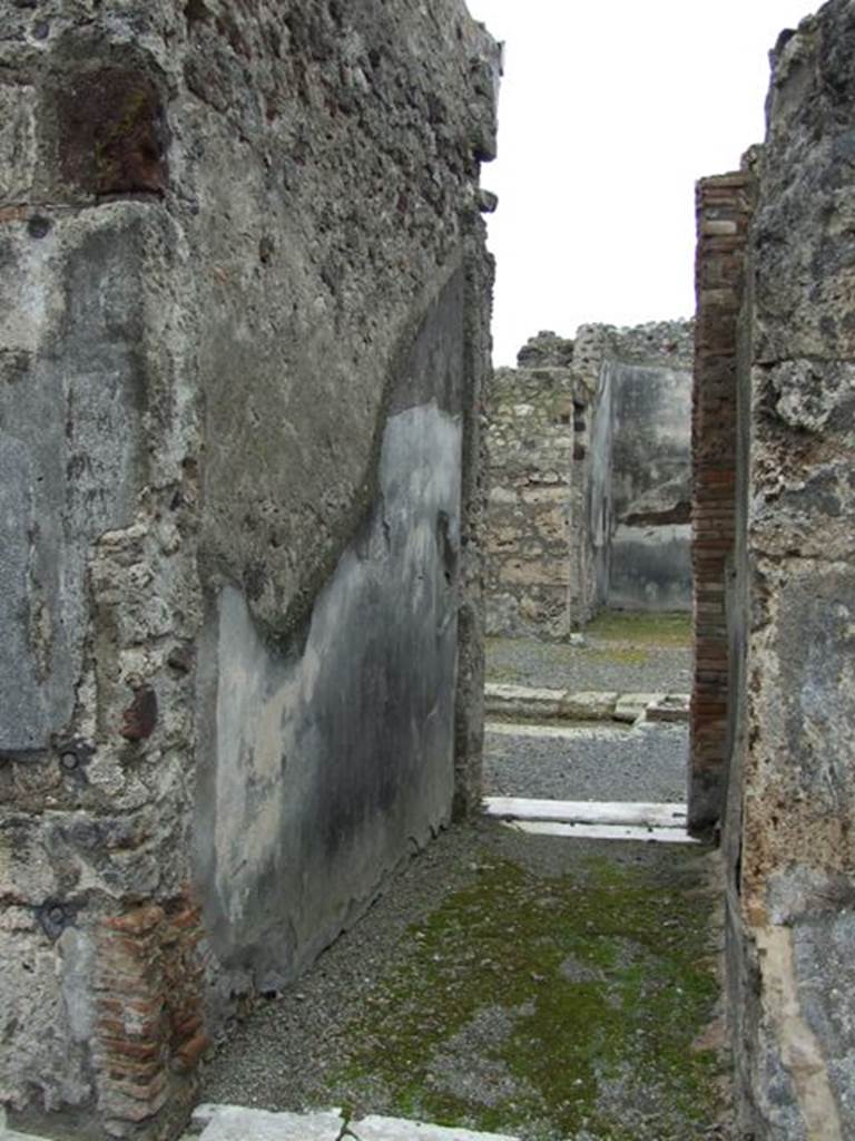 VI.11.10 Pompeii. March 2009. Room 48, looking west along south wall. 