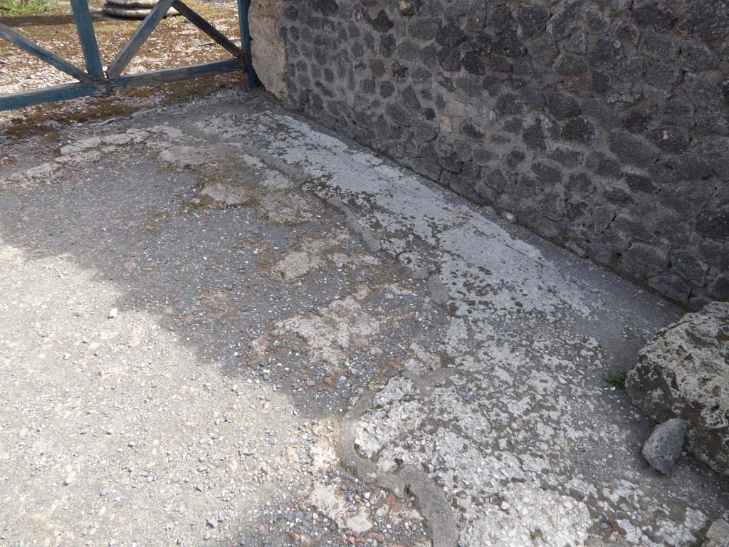 VI.12.5 Pompeii. 30th September 2015. Looking towards detail of flooring near south wall in West Ala 11.
Foto Annette Haug, ERC Grant 681269 DÉCOR.
