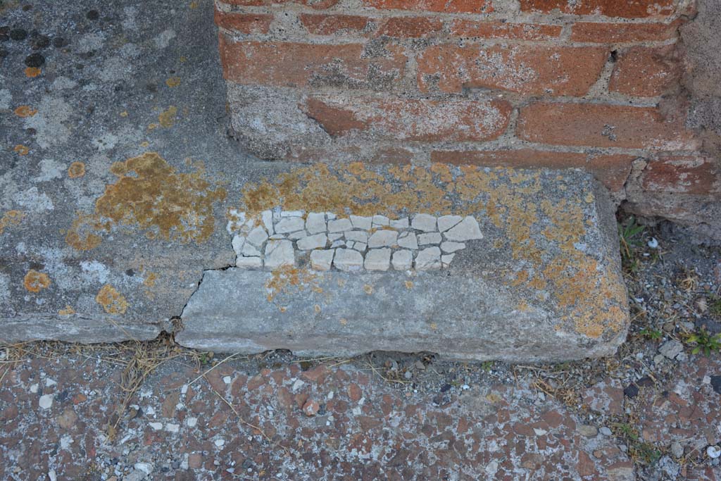 VI.12.5 Pompeii. 14th July 2017. Room 14, detail of threshold/sill at south end.     
Foto Annette Haug, ERC Grant 681269 DÉCOR.

