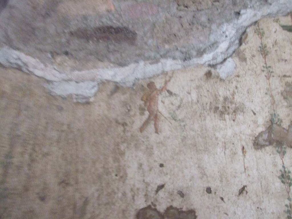 VI.15.1 Pompeii. December 2006. Detail of painted figure in bedroom to the south of atrium.