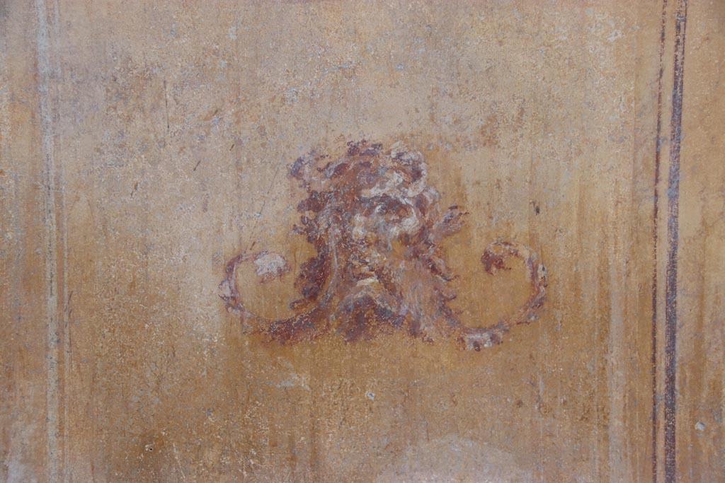 VI.15.1 Pompeii. October 2023. Painted figure on south wall near south-west corner. Photo courtesy of Klaus Heese.