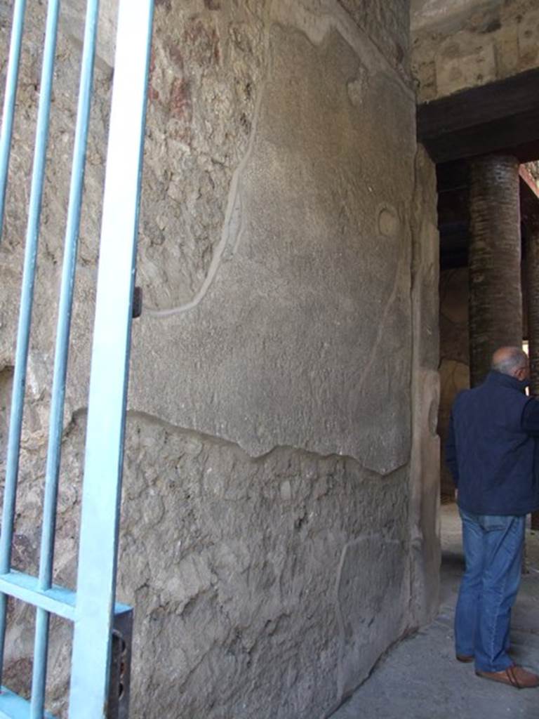 VI.15.9 Pompeii.  March 2009.  Entrance corridor. South wall.