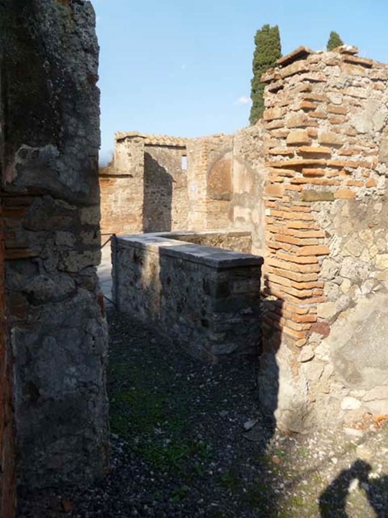 VI.17.2 Pompeii. May 2011. Doorway from rear room of VI.17.1, looking east.