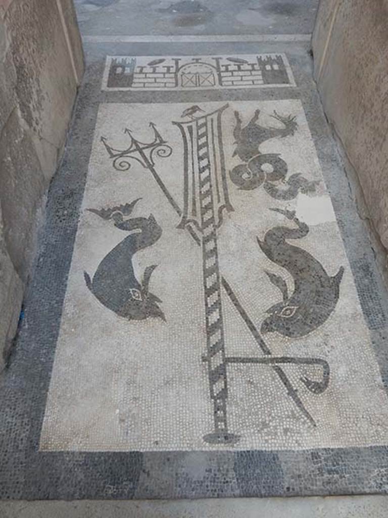 VII.1.40 Pompeii. May 2005. Mosaic in entrance corridor.