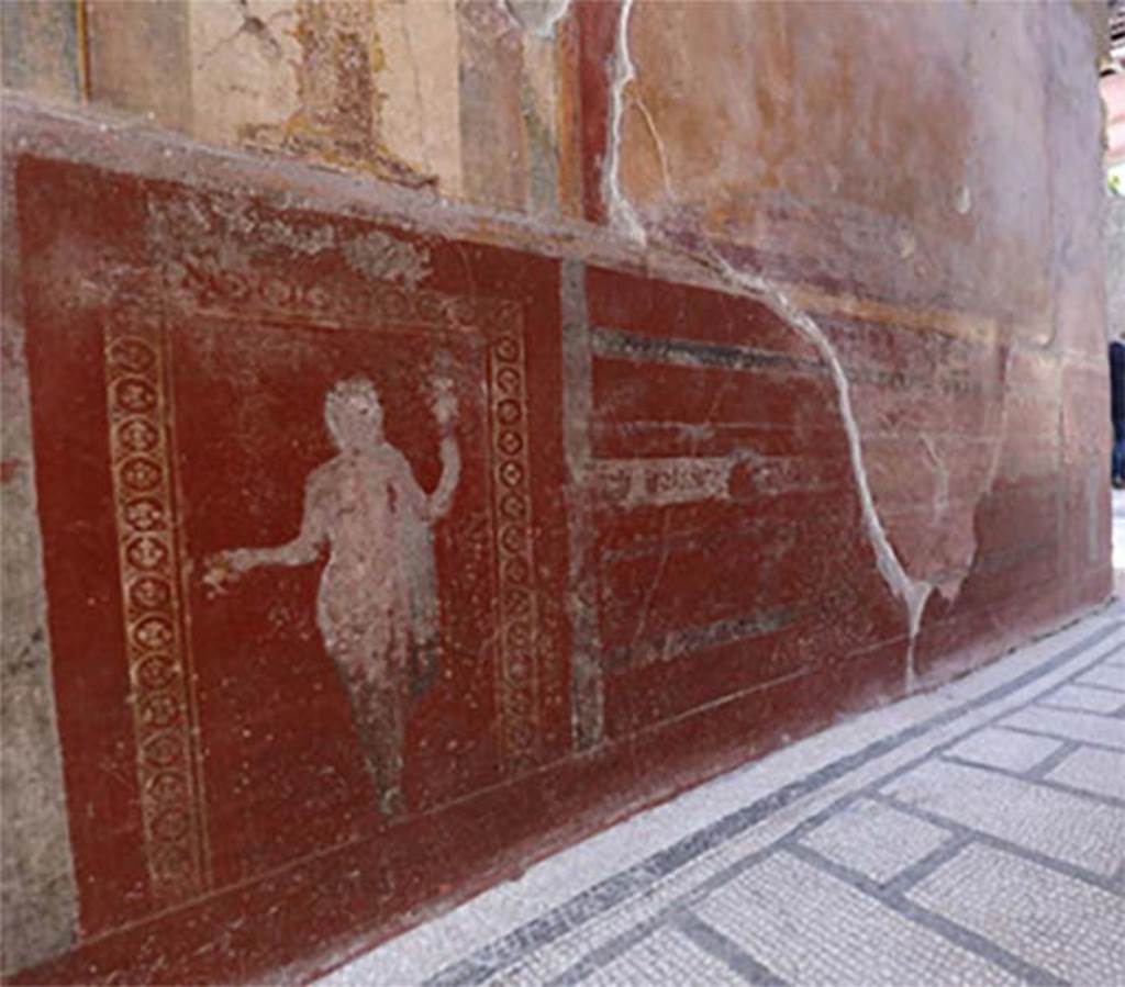 VII.2.45 Pompeii. May 2017. Vestibule. west wall.