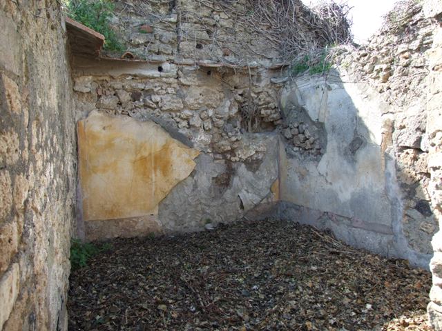 VII.4.29 Pompeii.  March 2009.Remains on east side, possibly hearth or oven.