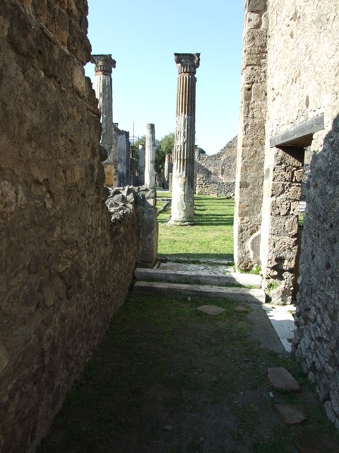 VII.4.31 Pompeii.  March 2009.  Room 12. Corridor to Peristyle.