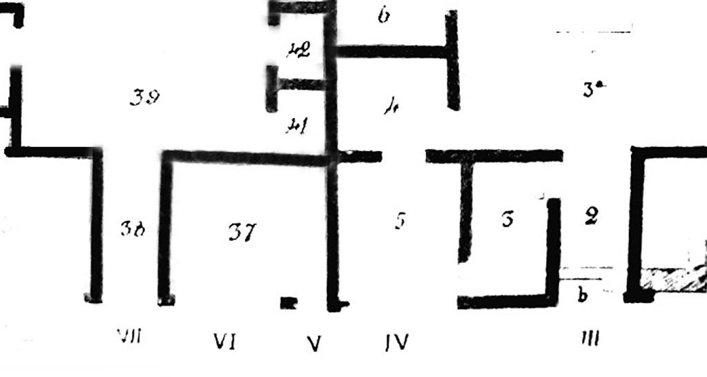 VII.6.4-6 Pompeii. 1910 plan. By Spano.
See Notizie degli Scavi di Antichit, 1910, fig. 1, p. 437.

