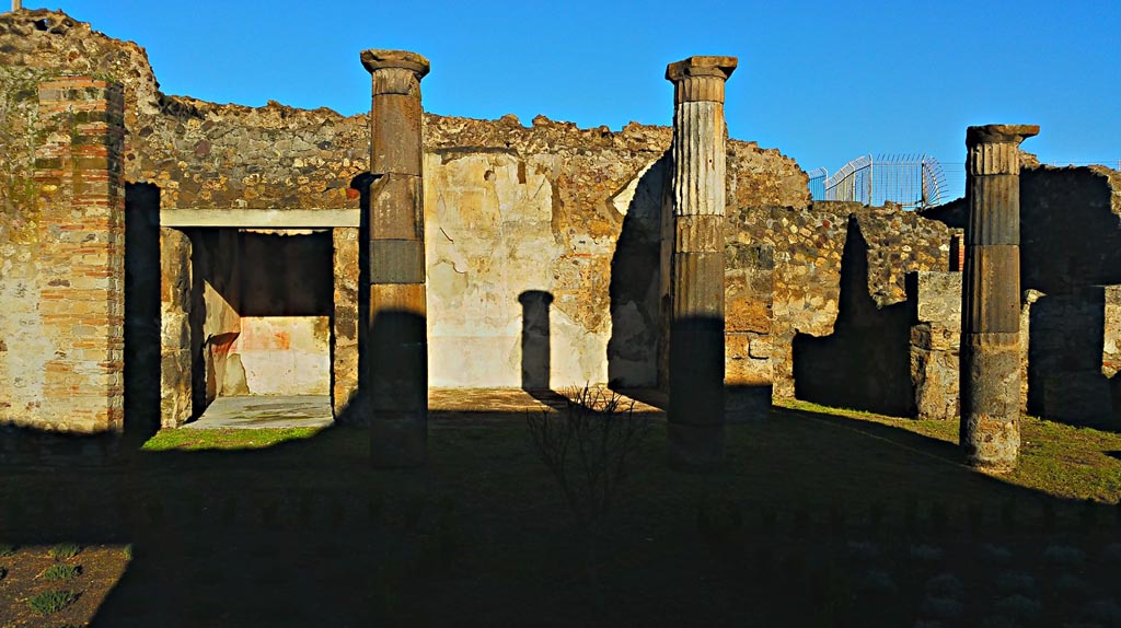 VII.7.2 Pompeii. December 2019.
Looking north-east across peristyle towards rear rooms. Photo courtesy of Giuseppe Ciaramella.

