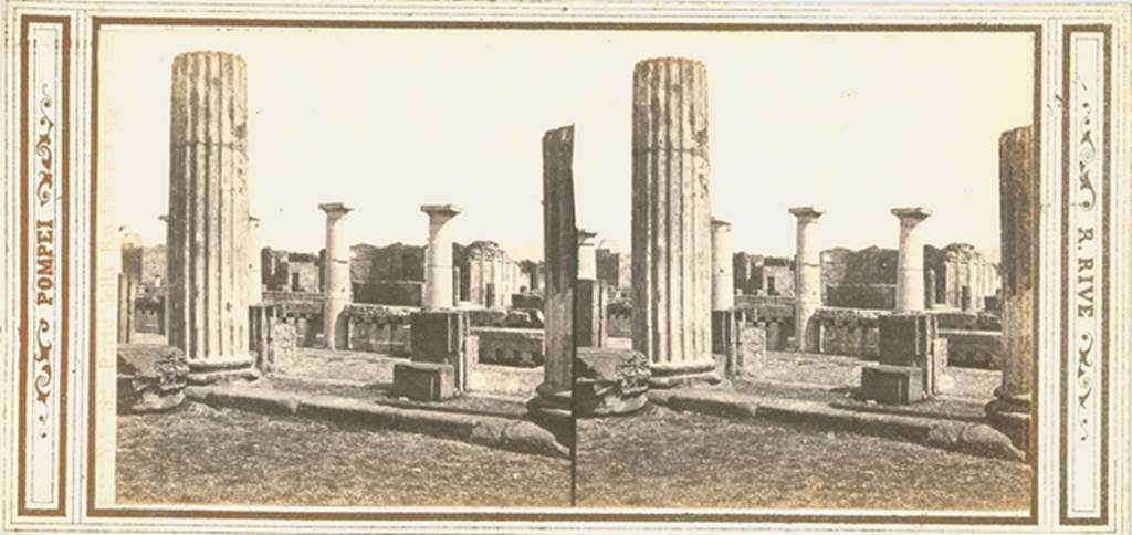 VII.8 Pompeii Forum. 1870s – 1880s stereo view of west side, looking east. Photo courtesy of Rick Bauer.