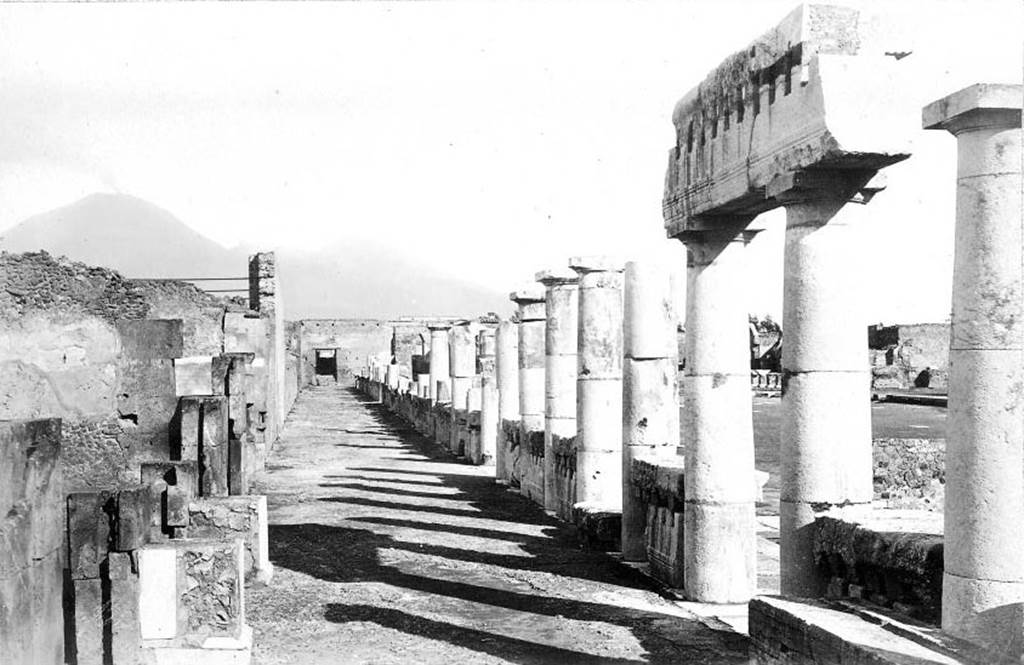 VII.8 Pompeii Forum. 1875. West side, looking north. Photo courtesy of Rick Bauer.