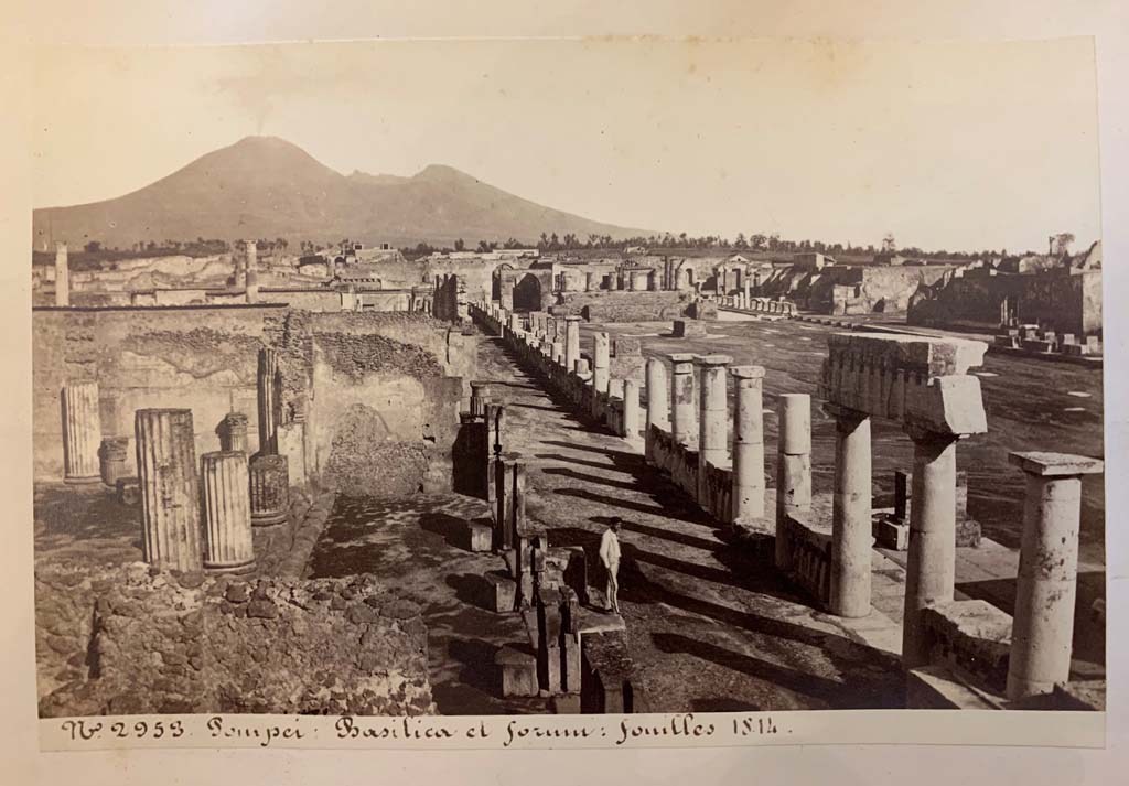 VII.8 Pompeii. Photo numbered 2953 from an album of Michele Amodio dated 1874, entitled “Pompei, destroyed on 23 November 79, discovered in 1745”. 
Looking north along west side. Photo courtesy of Rick Bauer.

