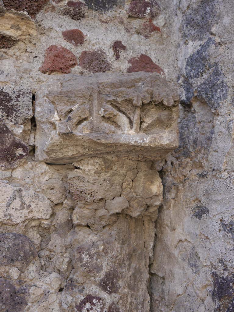 VII.8.01 Pompeii. September 2018. Detail from west wall at north end in north-west corner.
Foto Anne Kleineberg, ERC Grant 681269 DÉCOR.

