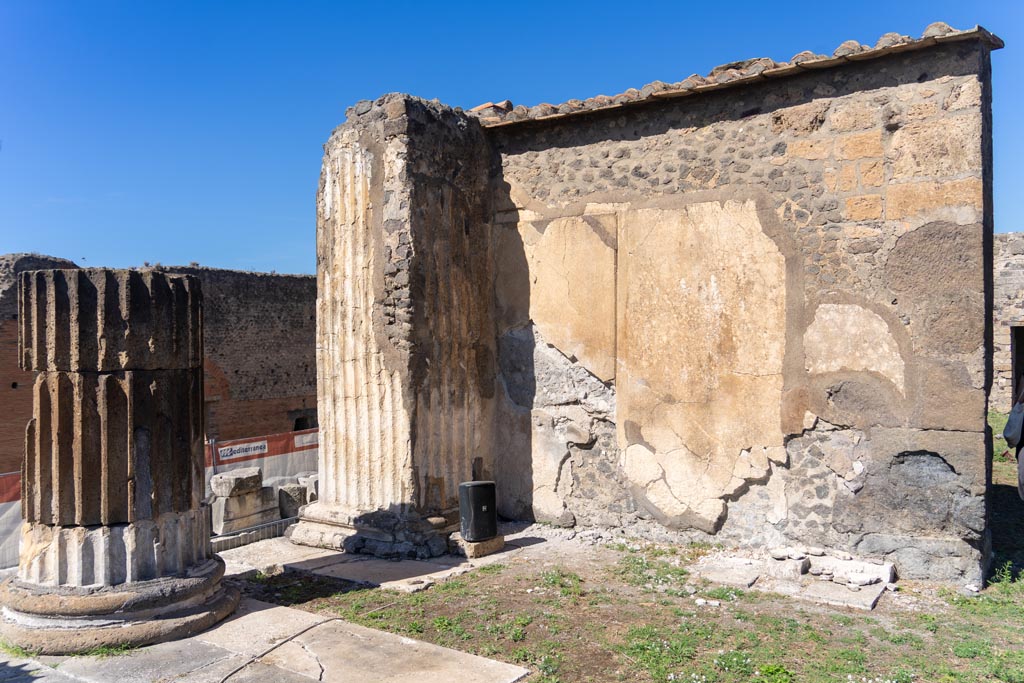 VII.8.01 Pompeii. July 2017. Detail of column.
Foto Anne Kleineberg, ERC Grant 681269 DÉCOR.
