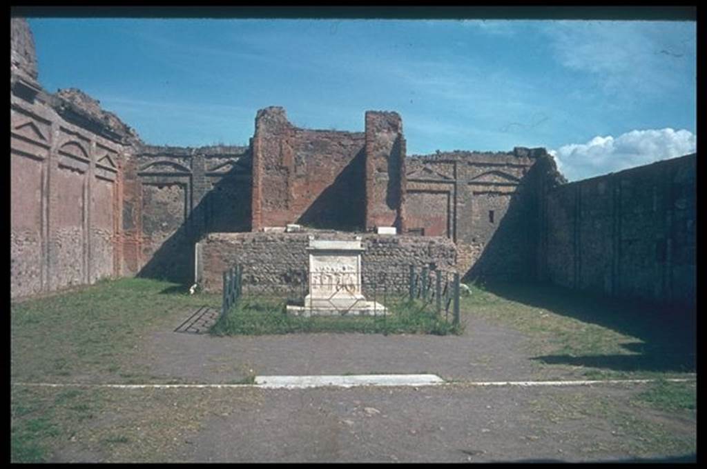 VII.9.2 Pompeii. Looking towards east wall, altar and temple cella. Photographed 1970-79 by Gnther Einhorn, picture courtesy of his son Ralf Einhorn.


