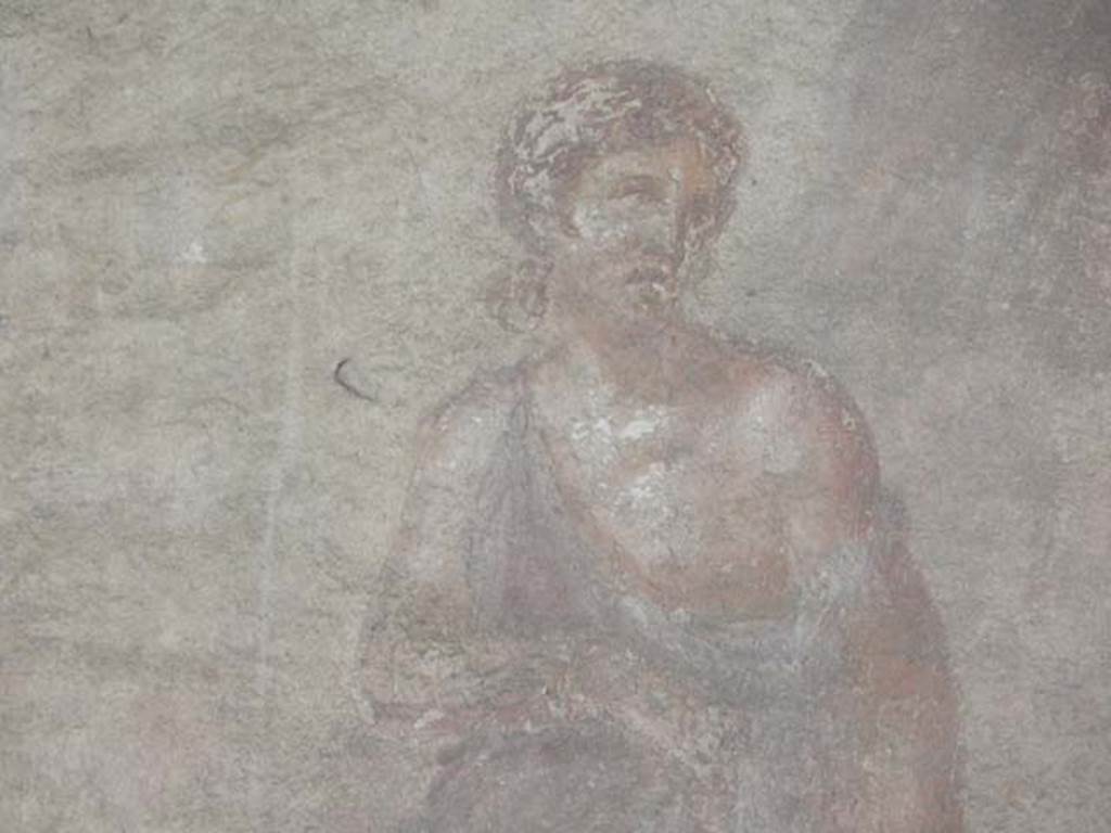 VII.9.7 and VII.9.8 Pompeii. Macellum. May 2015. North-west corner. Detail of Io, from painting of Io listening to Argo or Argus. Photo courtesy of Buzz Ferebee.
